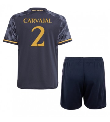 Real Madrid Daniel Carvajal #2 Replica Away Stadium Kit for Kids 2023-24 Short Sleeve (+ pants)